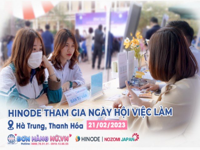 XUẤT KHẨU LAO ĐỘNG HINODE THAM GIA NGÀY HỘI VIỆC LÀM TẠI HUYỆN HÀ TRUNG - THANH HÓA