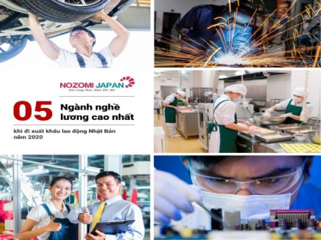 Những ngành nghề có lương CAO khi đi xuất khẩu lao động Nhật Bản