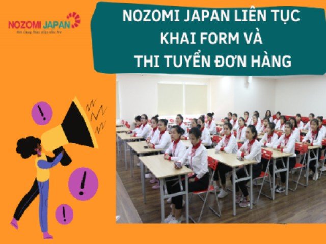 Liên tục khai form và thi tuyển đơn hàng chế biến Chế biến thực phẩm tại Nozomi Japan